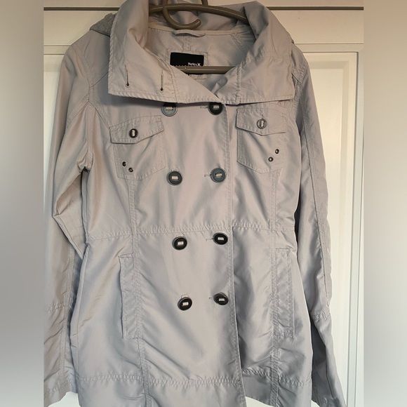 Women’s Hurley gray rain coat. XS - Picture 2 of 5